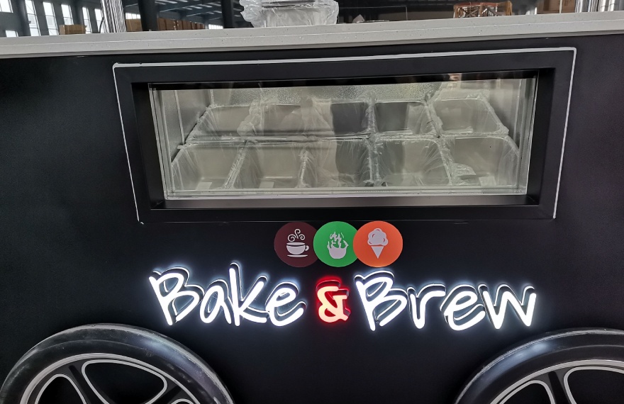 custom logo on Ice cream vending cart